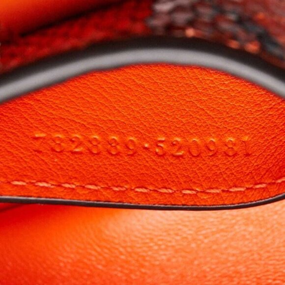 Gucci Orange/Black Python Jackie Notte Mini Chain Bag - Picture 12 of 12